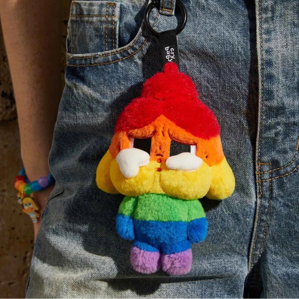 NWT POPMART Cheer Up Baby Colorful Plush Doll Pendant